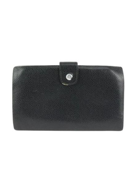 Portefeuille en cuir Chanel Vintage noir