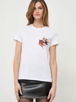 Bavlněné tričko Karl Lagerfeld bílé
