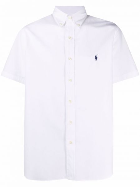 Camisa con bordado con bordado con cordones Polo Ralph Lauren blanco