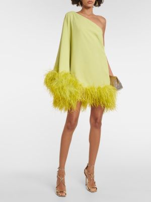 Mini vestido con plumas de plumas Taller Marmo verde