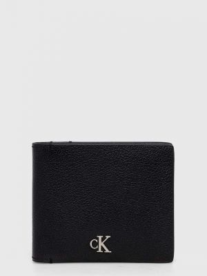 Usnjena denarnica Calvin Klein Jeans črna