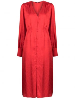 Жакардова рокля с принт Karl Lagerfeld червено