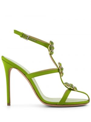 Sandale cu model floral Giambattista Valli verde