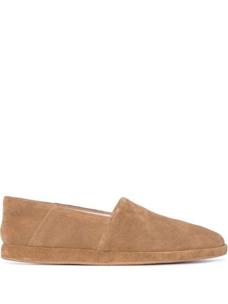 Semsket skinn espadrillos Boss brun