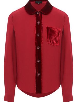 Шелковая блузка Giorgio Armani красная