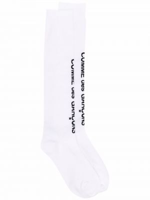 Плетени чорапи с принт Comme Des Garçons Homme Plus бяло