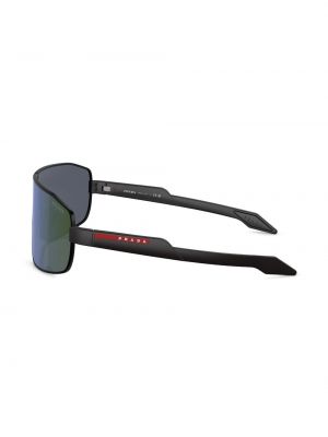 Oversize saulesbrilles ar apdruku Prada Linea Rossa melns