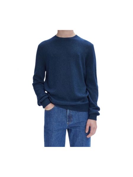 Jersey de algodón de lana merino de tela jersey A.p.c. azul