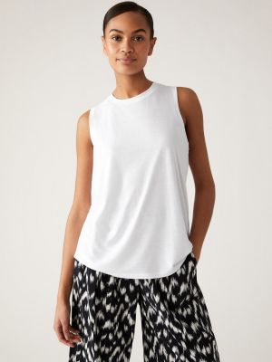 Tank top relaxed fit Marks & Spencer bílý