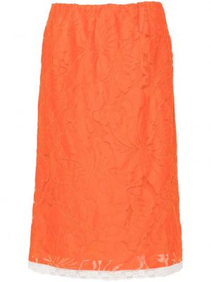 Spódnica midi w kwiatki N°21 pomarańczowa