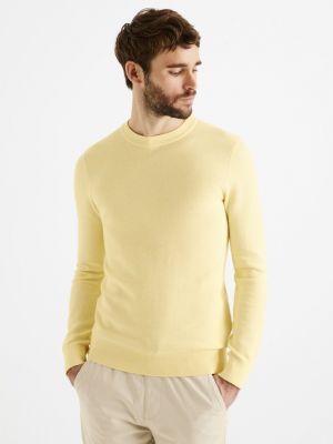 Celio Bepic Sweter  - Żółty