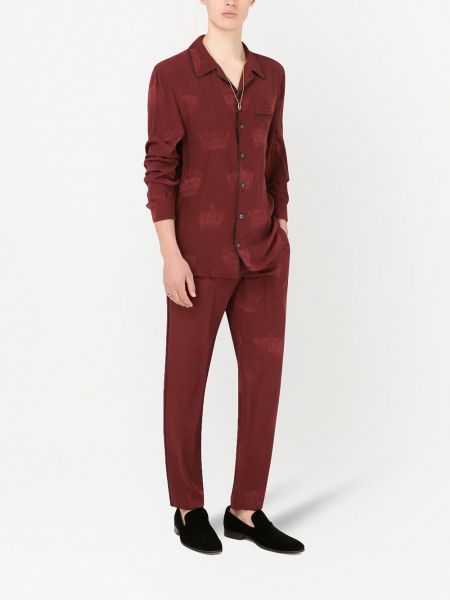 Pantalones de chándal de tejido jacquard Dolce & Gabbana rojo