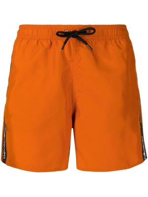 Trykt shorts Emporio Armani oransje