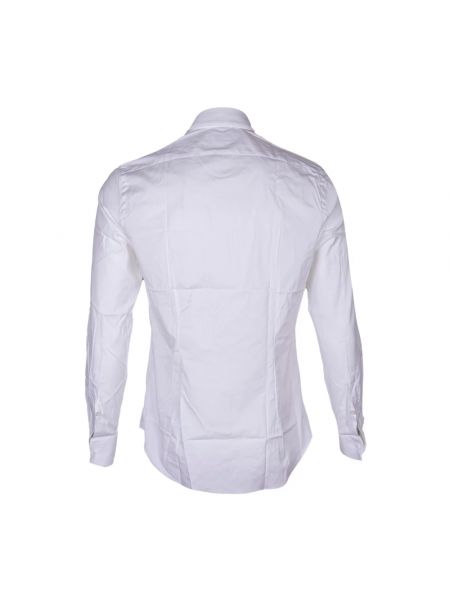 Camisa con botones de algodón clásica Xacus blanco