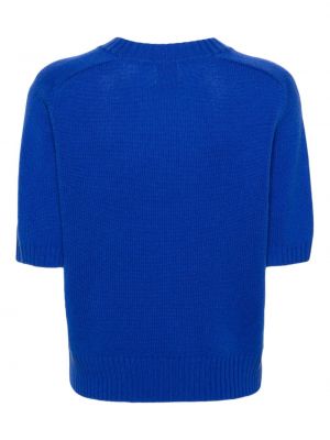 Kaschmir t-shirt mit rundem ausschnitt Allude blau
