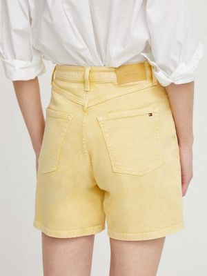 Džínové šortky s vysokým pasem Tommy Hilfiger žluté