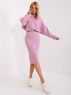 Midi sijonas Fashionhunters violetinė