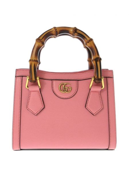 Bambusová taška na tašku Gucci Pre-owned ružová