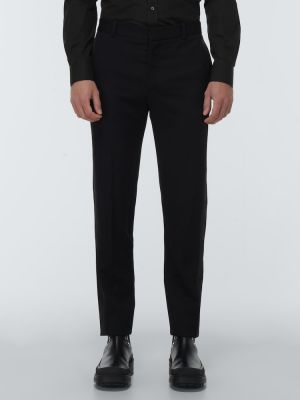 Pantaloni di lana slim fit Alexander Mcqueen nero