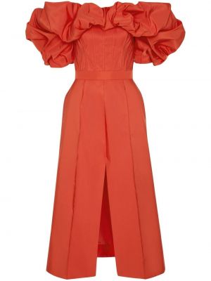 Ruffle dress Alexander Mcqueen oransje