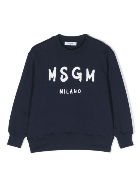 Hættetrøje for piger Msgm Kids blå