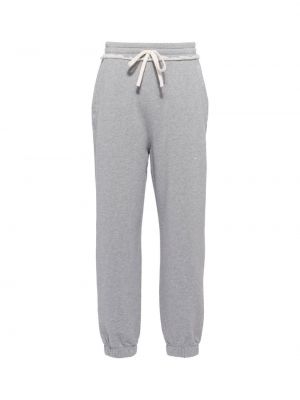 Fleecové běžecké kalhoty s potiskem Fashion Concierge Vip šedé
