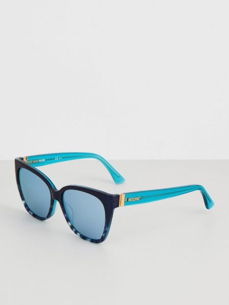Okulary przeciwsłoneczne Moschino niebieskie