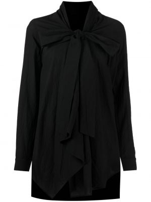 Блуза с панделка Forme D'expression черно