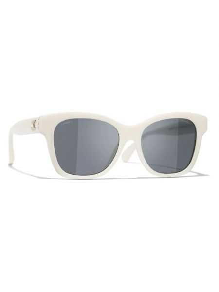 Okulary przeciwsłoneczne Chanel białe