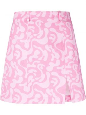 Φούστα mini με σχέδιο Miyette ροζ