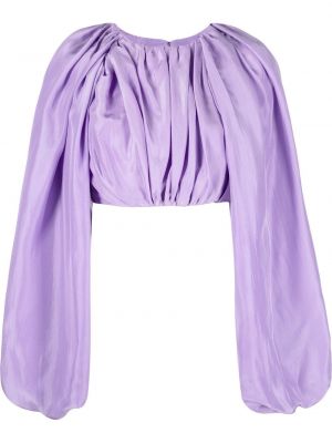 Плисирана блуза Concepto виолетово