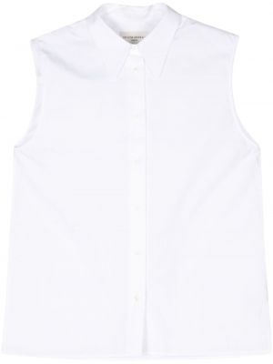 Βαμβακερό αμάνικο πουκάμισο Officine Generale λευκό