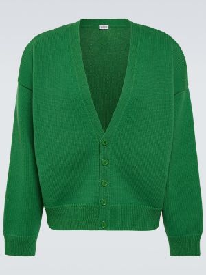 Cardigan di lana Loewe verde