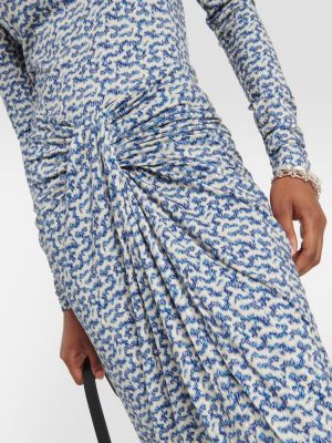 Midi φούστα με σχέδιο από ζέρσεϋ Marant Etoile μπλε