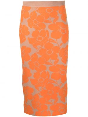 Midi sukně Essentiel Antwerp - oranžová