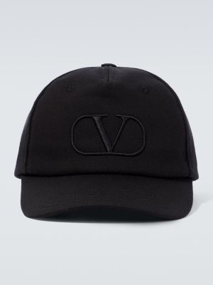 Kepurė su snapeliu Valentino Garavani juoda