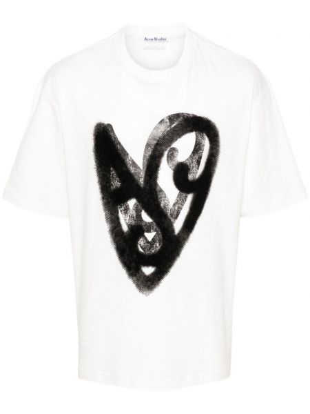 Majica s printom Acne Studios bijela