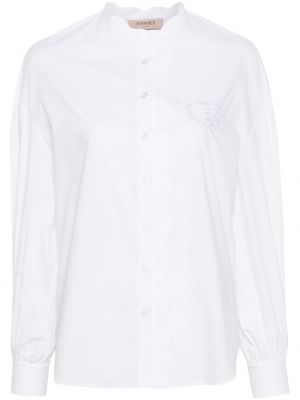 Памучна риза Twinset бяло