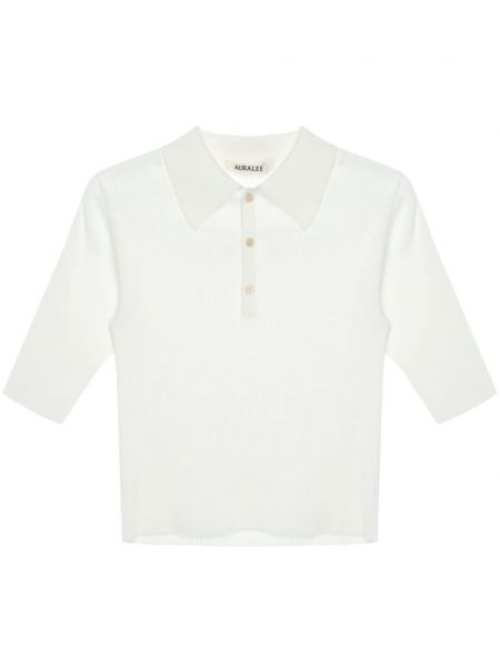 Medvilninis polo marškinėliai Auralee balta