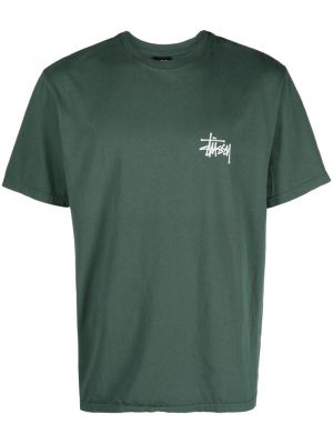 T-shirt aus baumwoll mit print Stüssy grün