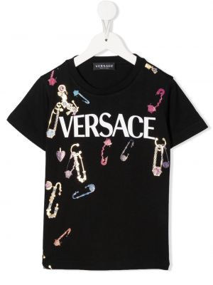 T-shirt för tjejer Versace Kids svart