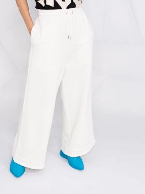 Bavlněné sportovní kalhoty relaxed fit Az Factory bílé