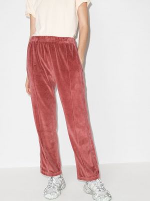 Terciopelo pantalones de chándal Les Tien rosa