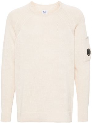 Памучен пуловер C.p. Company бежово