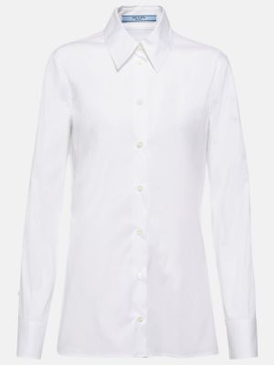 Βαμβακερό πουκάμισο Prada μπεζ