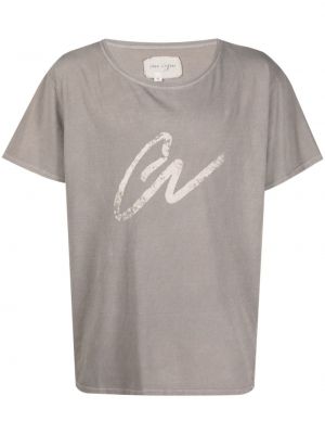 T-shirt con stampa Greg Lauren grigio