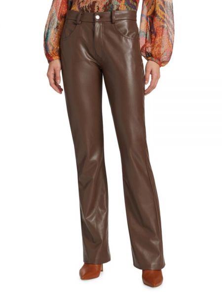 Кожаные брюки из искусственной кожи Alc коричневые