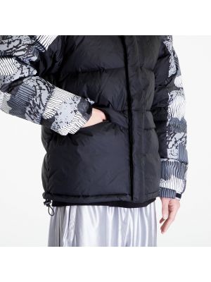 Péřová bunda s potiskem s abstraktním vzorem The North Face černá