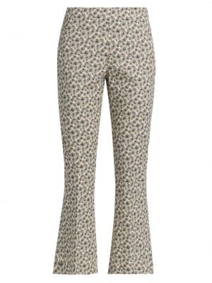 Укороченные расклешенные брюки до щиколотки с цветочным принтом Grace Piazza Sempione бежевый