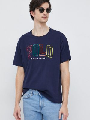 Памучна поло тениска с апликация Polo Ralph Lauren
